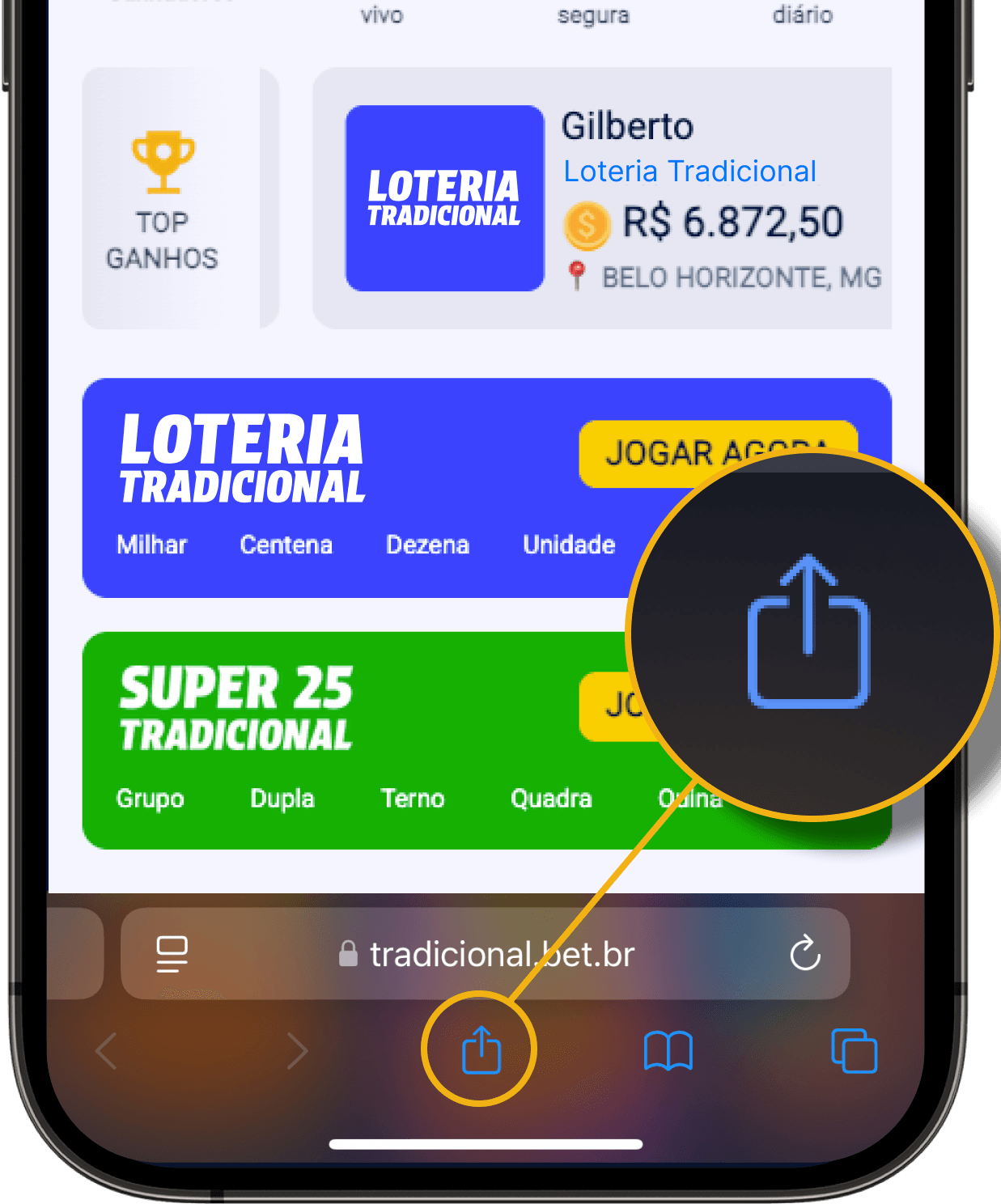 Etapa 1 de instalação ios